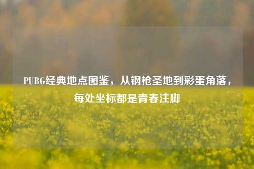 PUBG经典地点图鉴，从钢枪圣地到彩蛋角落，每处坐标都是青春注脚