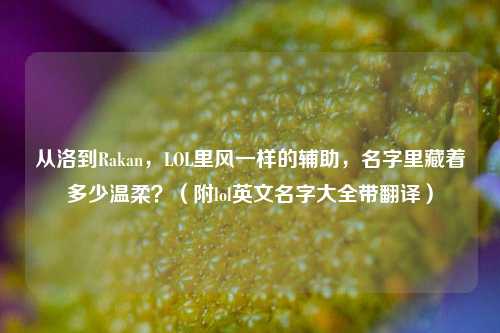 从洛到Rakan，LOL里风一样的辅助，名字里藏着多少温柔？（附lol英文名字大全带翻译）