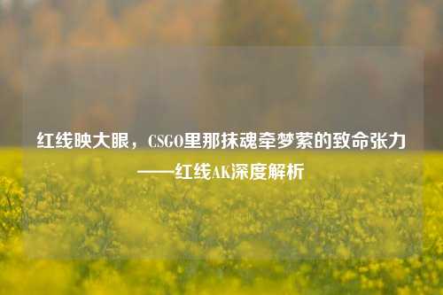 红线映大眼，CSGO里那抹魂牵梦萦的致命张力——红线AK深度解析