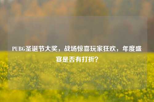 PUBG圣诞节大奖，战场惊喜玩家狂欢，年度盛宴是否有打折？