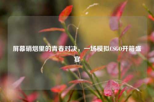 屏幕硝烟里的青春对决，一场模拟CSGO开箱盛宴