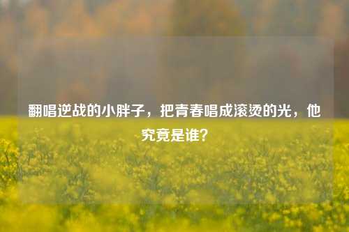 翻唱逆战的小胖子，把青春唱成滚烫的光，他究竟是谁？