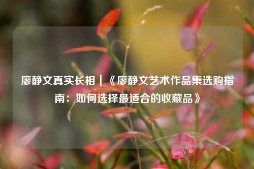 廖静文真实长相｜《廖静文艺术作品集选购指南：如何选择最适合的收藏品》